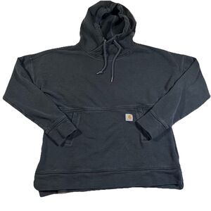 Carhartt Relaxed Fit Black Pullover Hooded Sweatshirt Hoodie Women's Small 4/6